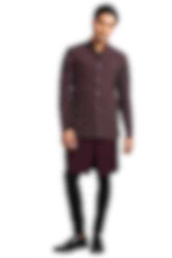 Wine Deconstructed Koti Jacket With Kurta by Kunal Rawal at Pernia's Pop Up Shop