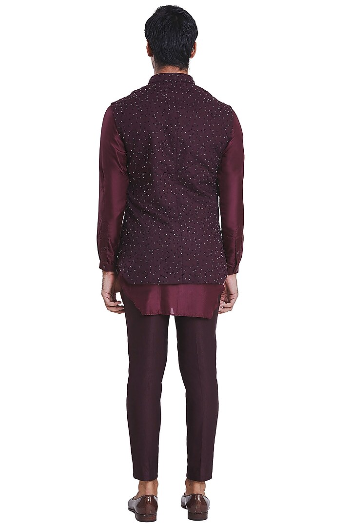Wine Suiting Jacket by Kunal Rawal at Pernia's Pop Up Shop
