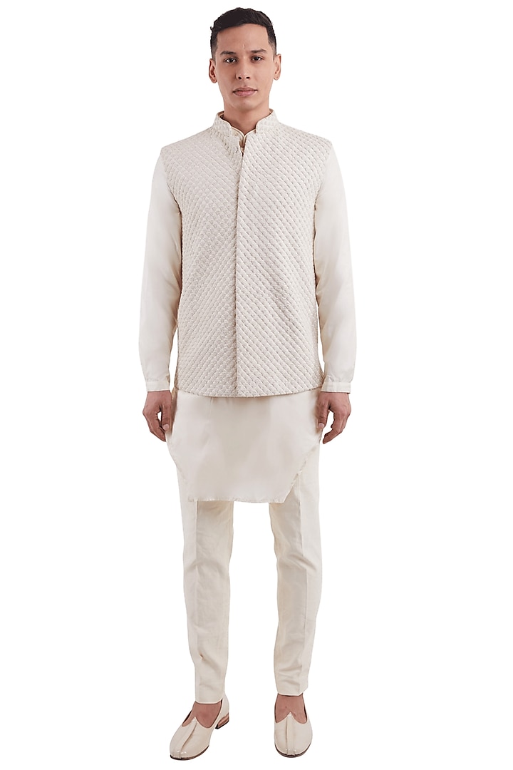 Vanilla Suiting Bundi Jacket by Kunal Rawal