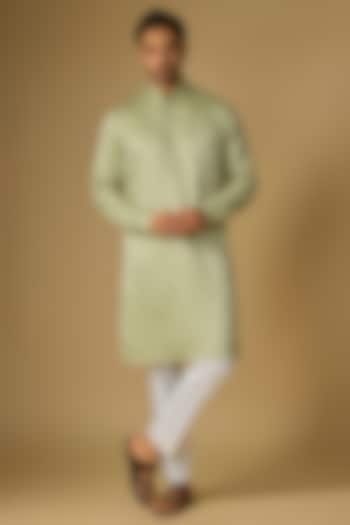 Mint Green Viscose Kurta by Kunal Rawal at Pernia's Pop Up Shop