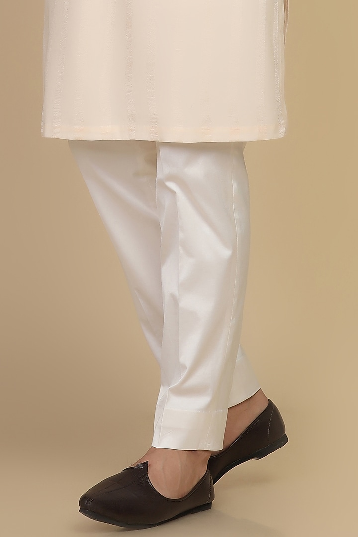 Peach Viscose Silk Multi-Colored Embroidered Bundi Set by Kushal's Men at Pernia's Pop Up Shop