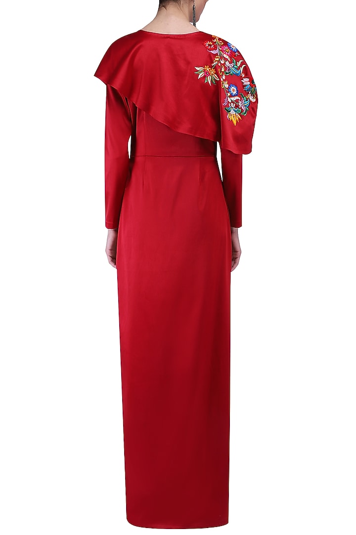 Red maxi dress available only at Pernia's Pop Up Shop.