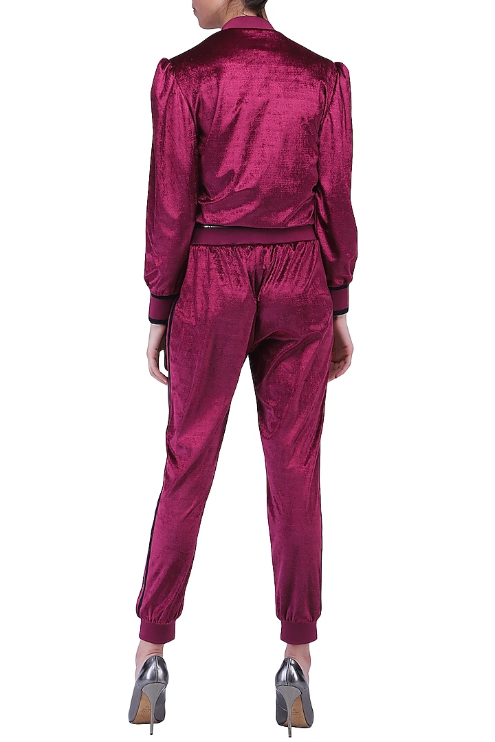 Maroon jogger pants available only at Pernia's Pop Up Shop.