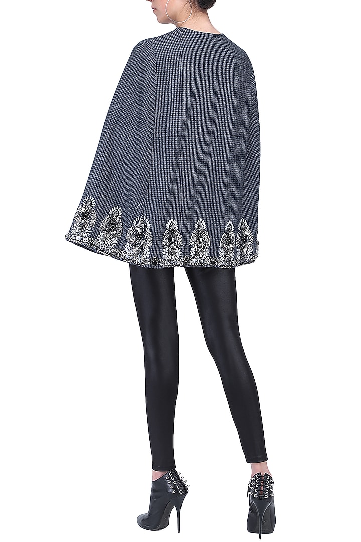 Grey houndstooth cape available only at Pernia's Pop Up Shop.
