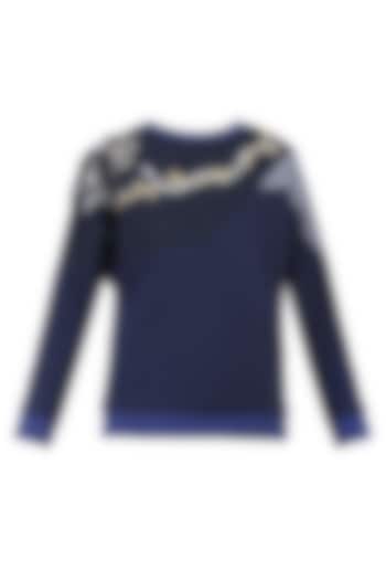 Navy blue batwing sweatshirt by KUKOON