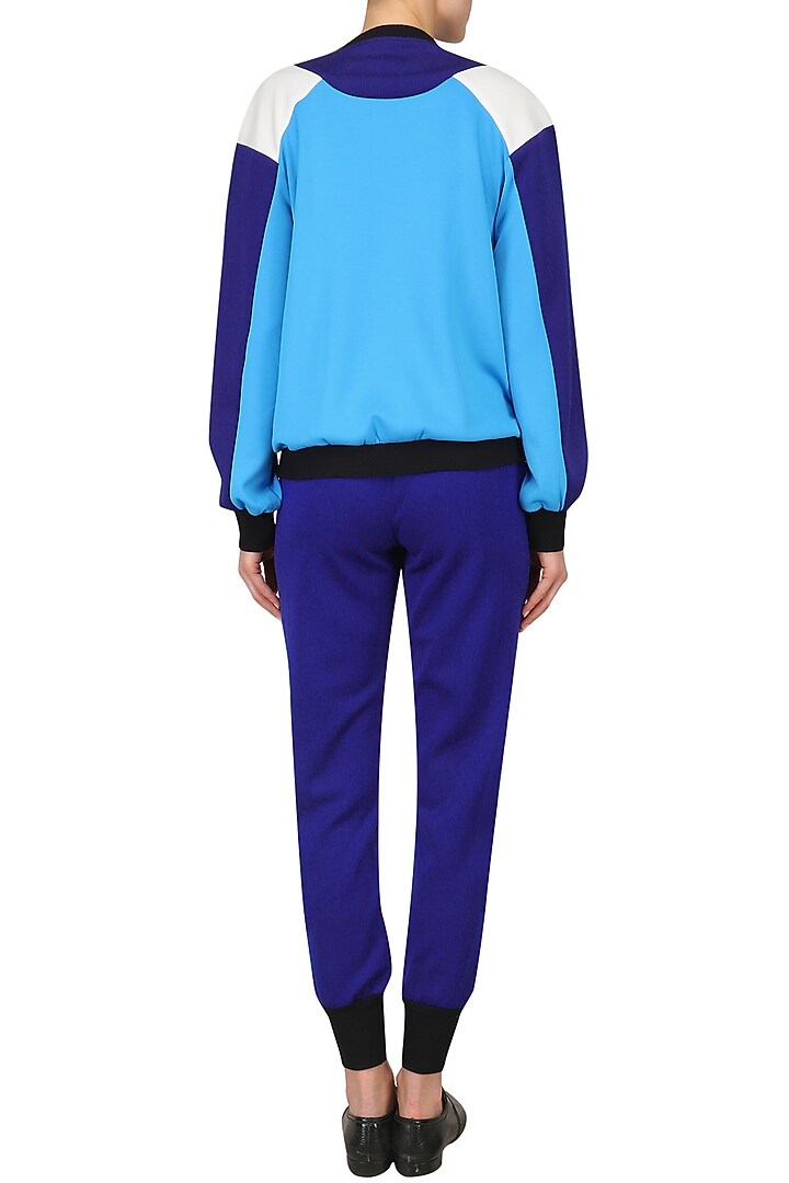 Blue double shade sweatshirt available only at Pernia's Pop Up Shop.