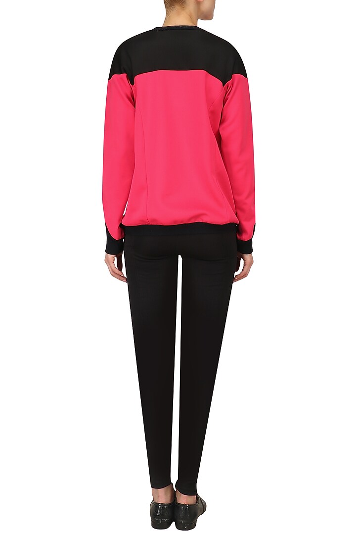 Pink embellished sweatshirt available only at Pernia's Pop Up Shop.