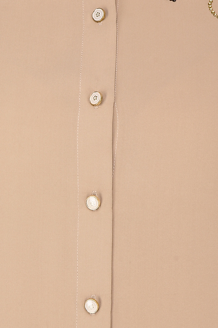 Sepia multiple elements embroidered cape shirt available only at Pernia's Pop Up Shop.