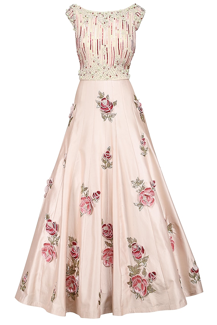 Light pink embroidered gown available only at Pernia's Pop Up Shop.