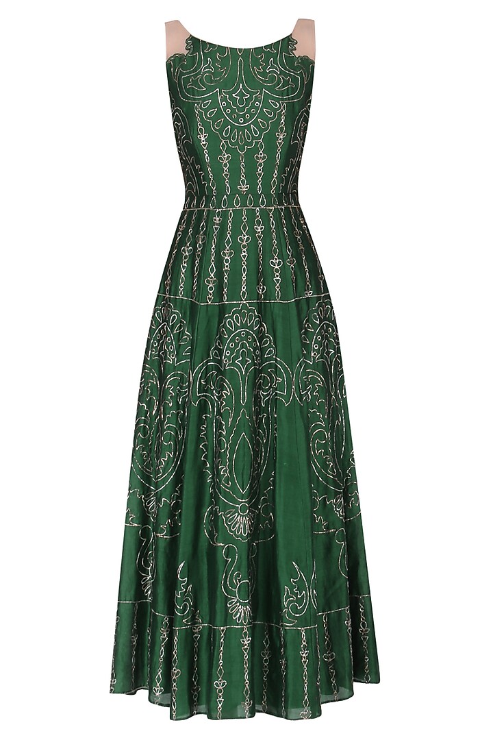 Dark green embroidered gown available only at Pernia's Pop Up Shop.