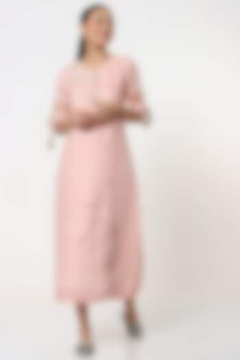 Blush Pink Midi Dress by Kaveri
