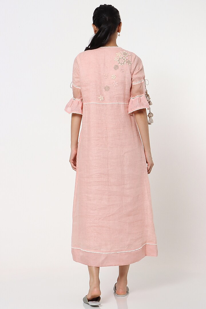 Blush Pink Midi Vacation Dress by Kaveri at Pernia's Pop Up Shop
