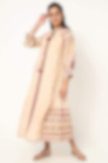 Tuscan Beige Linen Maxi Vacation Dress by Kaveri at Pernia's Pop Up Shop