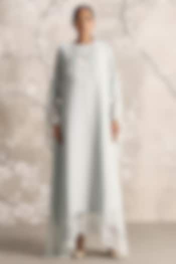 Ice Linen Embroidered Kaftan by Kaveri at Pernia's Pop Up Shop