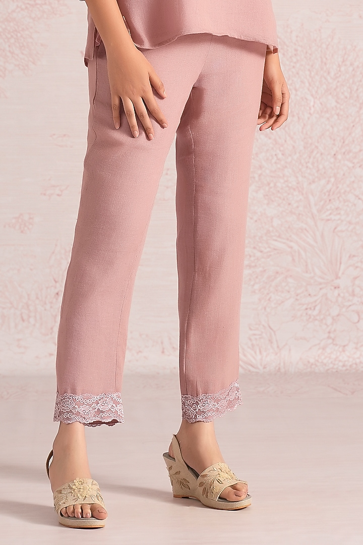 Rose Bud Linen Blend Co-Ord Set by Kaveri at Pernia's Pop Up Shop