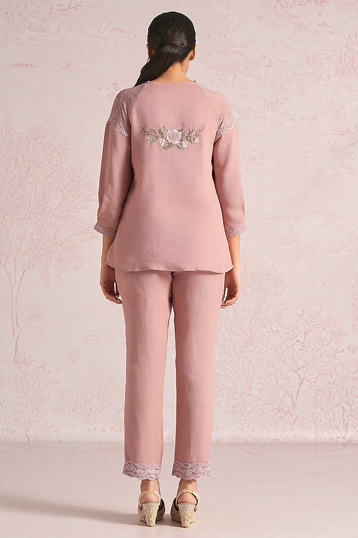 Rose Bud Linen Blend Top by Kaveri at Pernia's Pop Up Shop