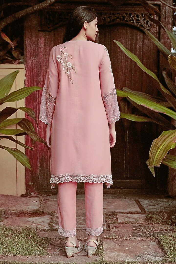 Rose Bud Linen Blend Tunic Set by Kaveri at Pernia's Pop Up Shop
