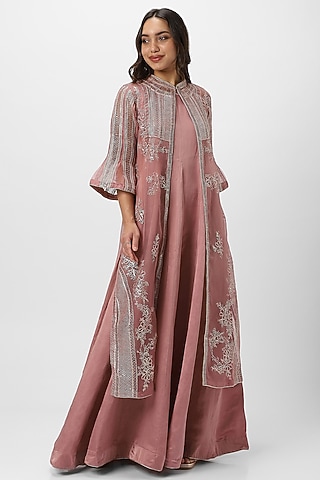 Shop Blush Pink Embroidered Maxi Dress for Women Online from India's Luxury Designers 2026 Shop Blush Pink Embroidered Maxi Dress for Women Online from India's Luxury Designers 2026
