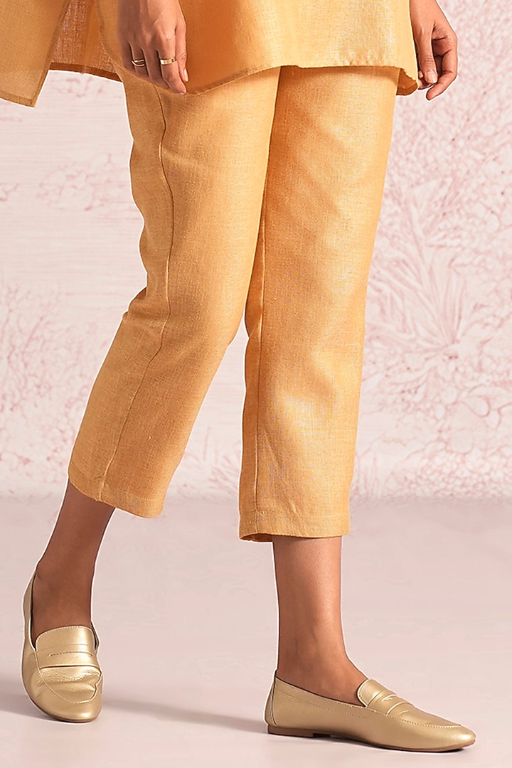 Cashew-Colored Linen Blend Co-Ord Set by Kaveri at Pernia's Pop Up Shop