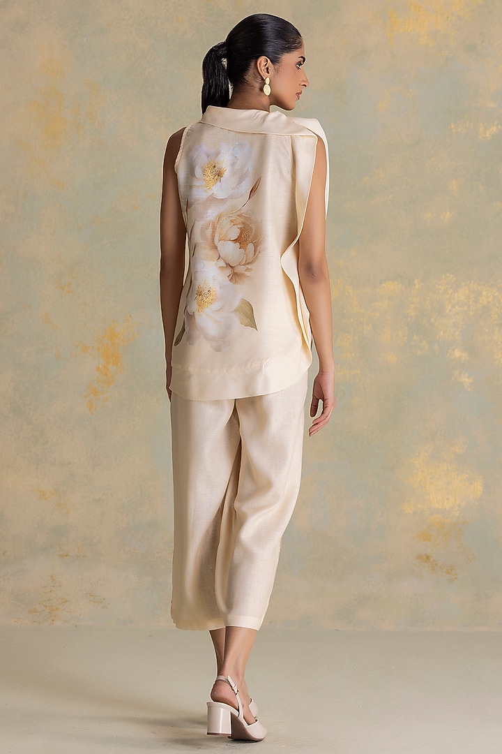 Butter Yellow Linen Blend Top by Kaveri at Pernia's Pop Up Shop