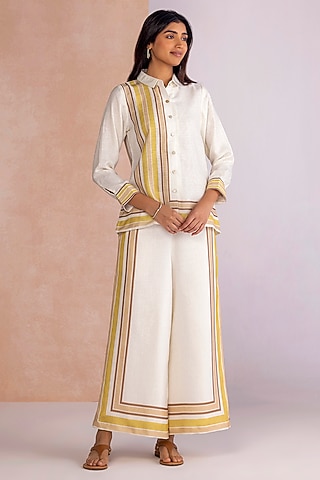 Citrus Linen Printed Top by Kaveri