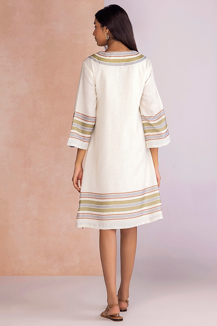 Earthy Beige Linen Summer Dress by Kaveri at Pernia's Pop Up Shop