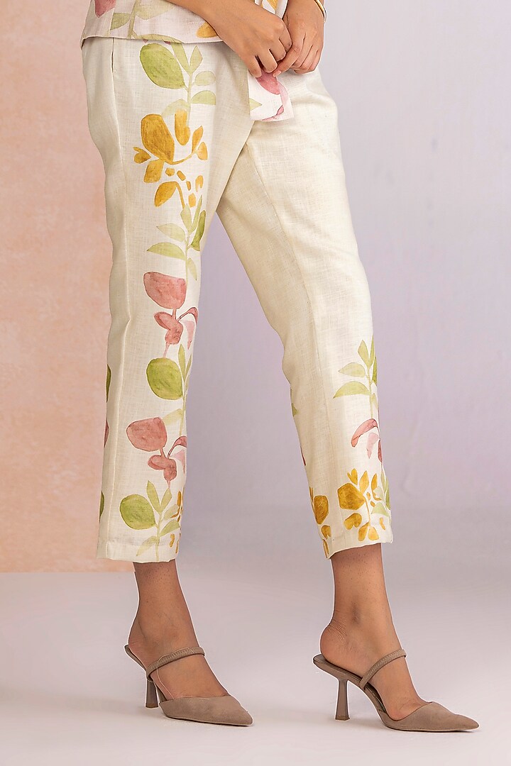 Sahara-Colored Linen Blend Co-Ord Set by Kaveri at Pernia's Pop Up Shop