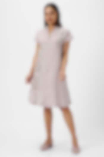 Macaroon-Colored Linen Thread Embroidered Summer Dress by Kaveri at Pernia's Pop Up Shop