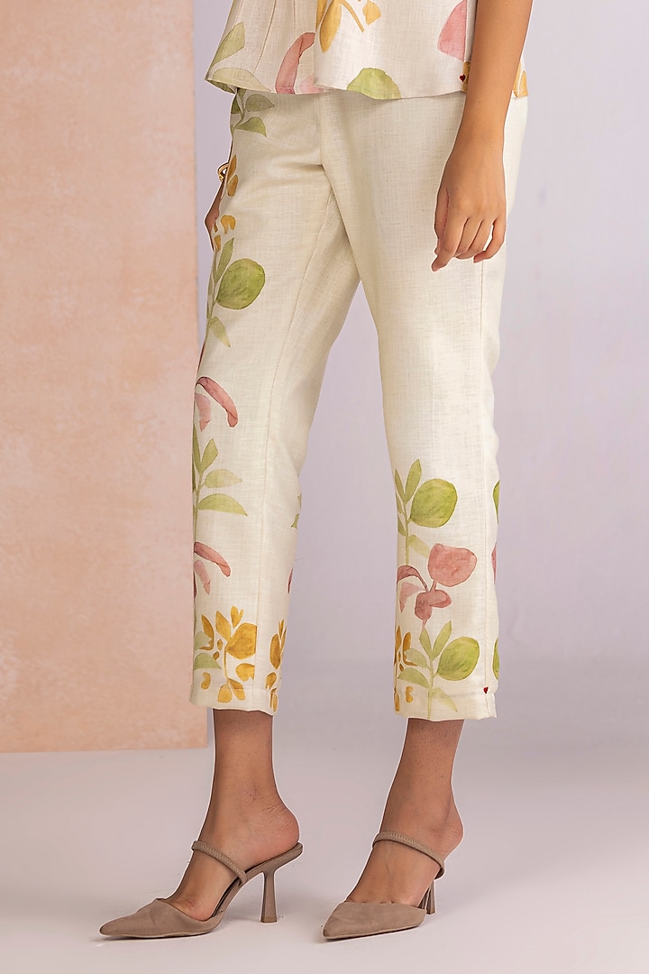 Sahara-Colored Linen Blend Co-Ord Set by Kaveri at Pernia's Pop Up Shop