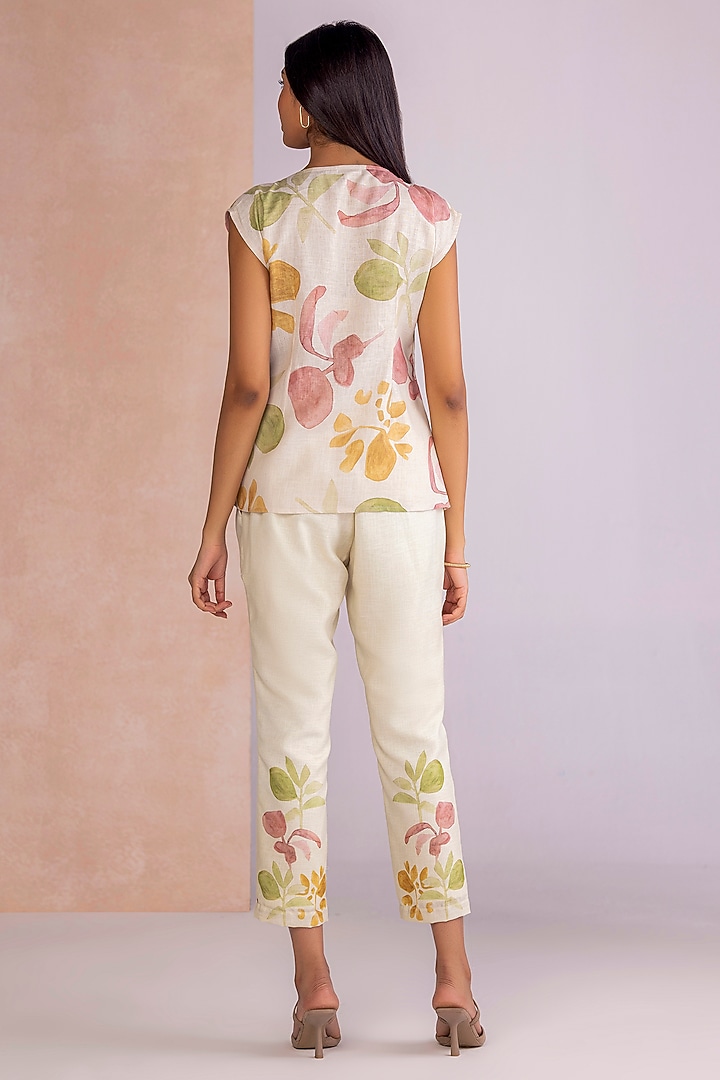 Sahara-Colored Linen Blend Top by Kaveri at Pernia's Pop Up Shop