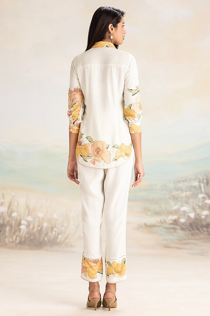 Bonny-Colored Viscose Screen Printed Co-Ord Set by Kaveri at Pernia's Pop Up Shop
