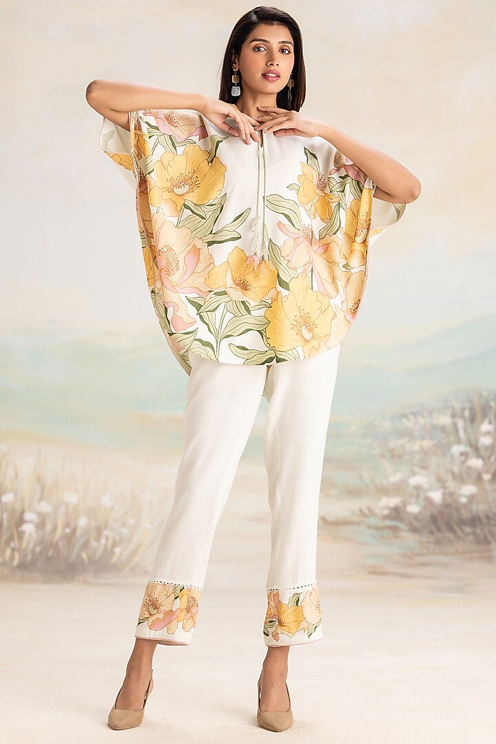 Bonny-Colored Viscose Screen Printed Co-Ord Set by Kaveri at Pernia's Pop Up Shop