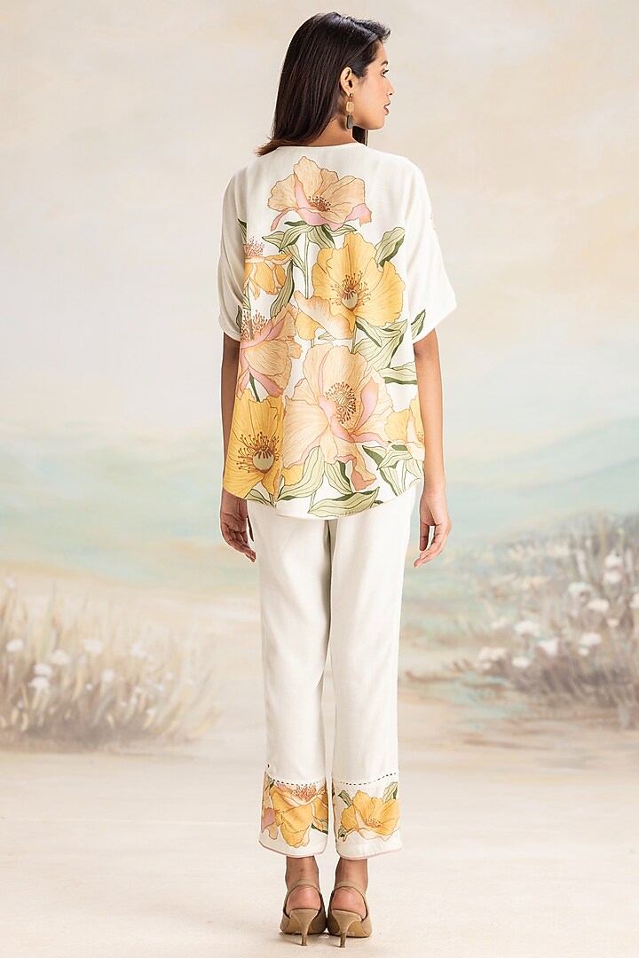 Bonny-Colored Viscose Screen Printed Co-Ord Set by Kaveri at Pernia's Pop Up Shop