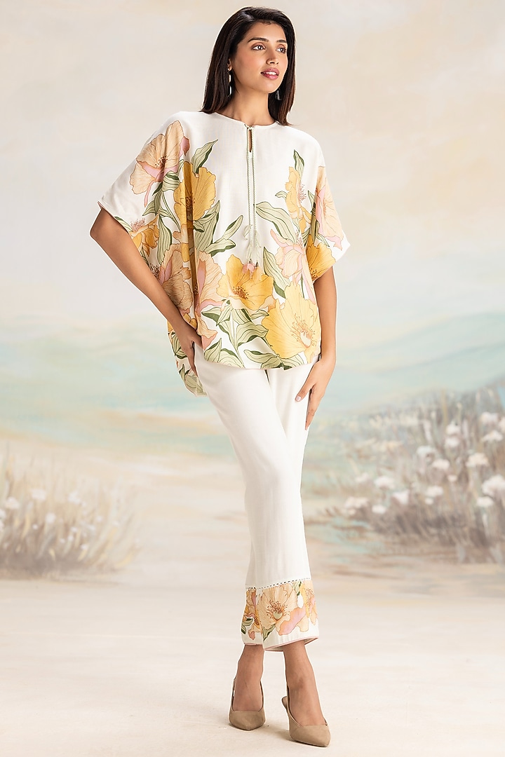 Bonny-Colored Viscose Screen Printed Circular Top by Kaveri at Pernia's Pop Up Shop
