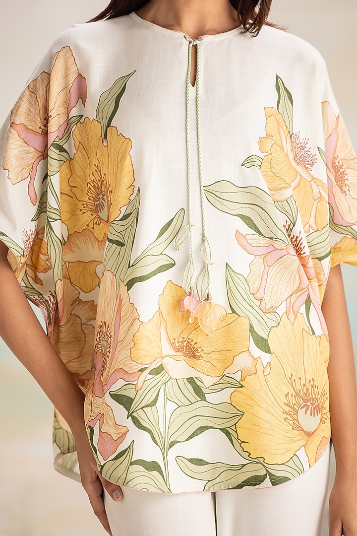 Bonny-Colored Viscose Screen Printed Circular Top by Kaveri at Pernia's Pop Up Shop