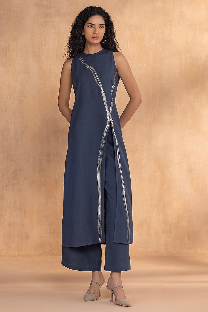 Nile-Colored Linen Co-Ord Set by Kaveri at Pernia's Pop Up Shop