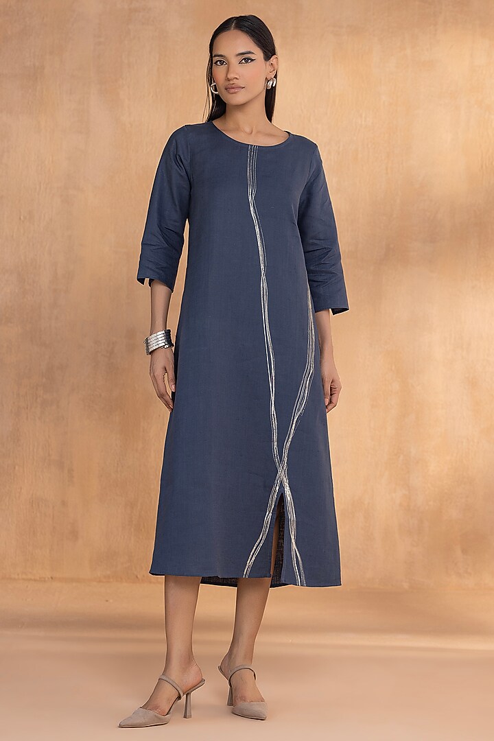 Nile-Colored Linen Summer Dress by Kaveri at Pernia's Pop Up Shop