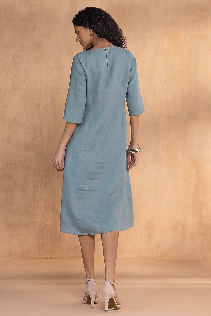 Jade Linen Summer Dress by Kaveri at Pernia's Pop Up Shop