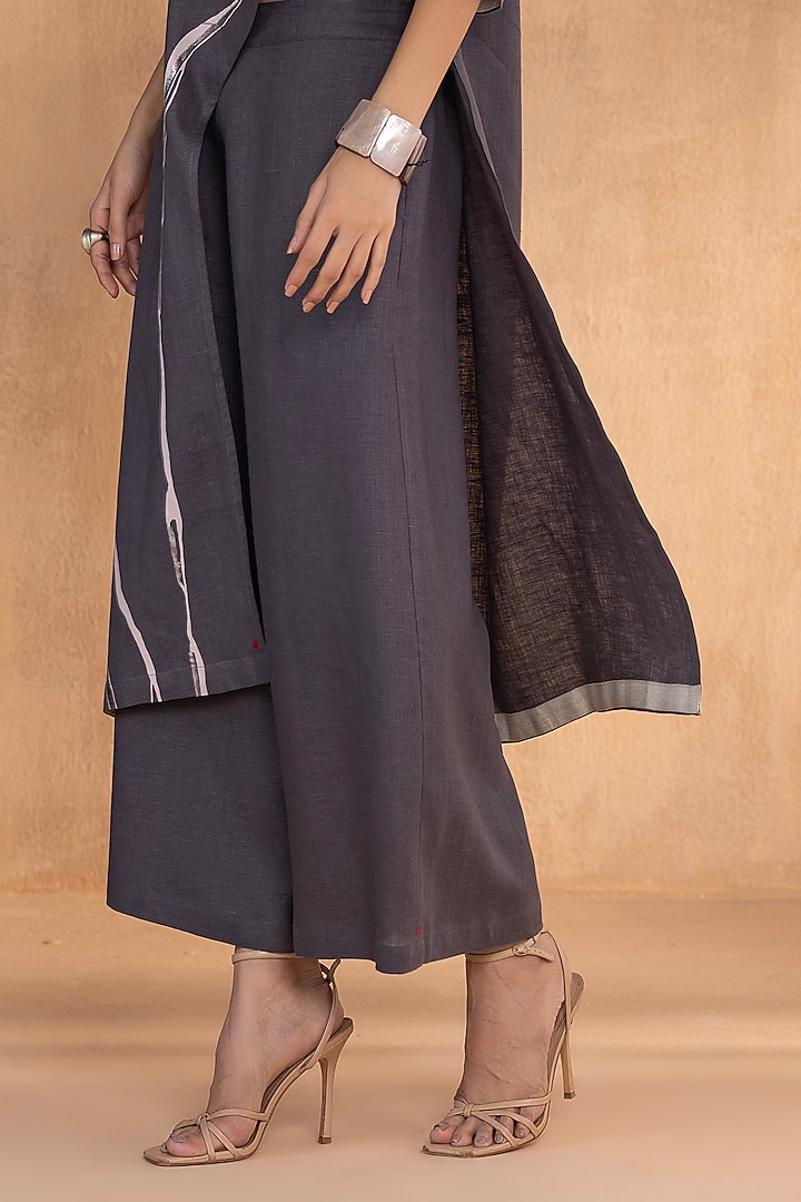 Charcoal Cotton Printed Co-Ord Set by Kaveri at Pernia's Pop Up Shop