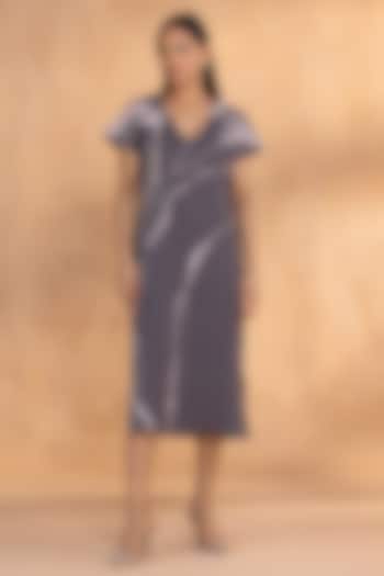 Natural-Colored Linen Printed Summer Dress by Kaveri at Pernia's Pop Up Shop