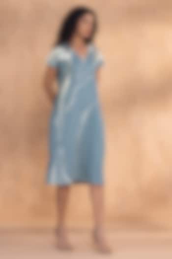 Jade Linen Printed Summer Dress by Kaveri at Pernia's Pop Up Shop