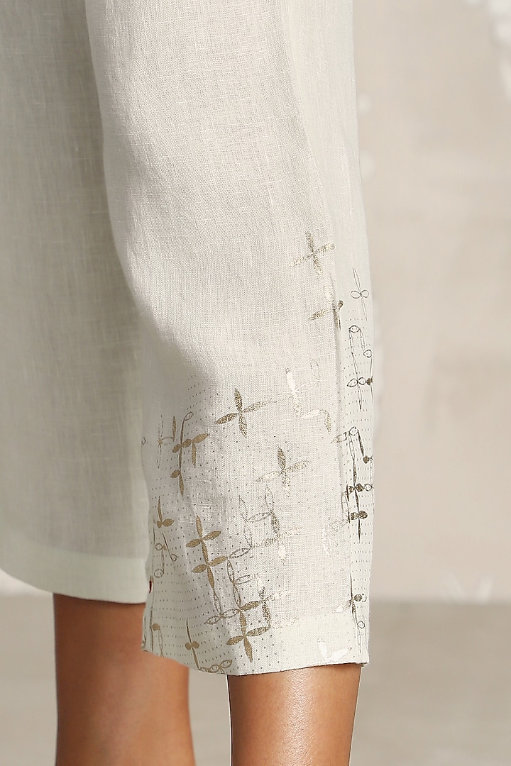 Bonny-Colored Linen Hand Printed Top by Kaveri at Pernia's Pop Up Shop