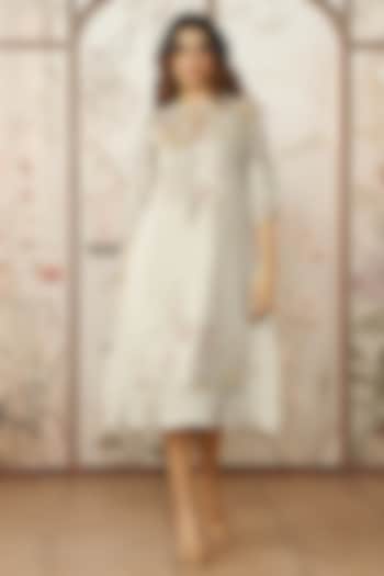 Natural Linen Floral Printed Summer Dress by Kaveri at Pernia's Pop Up Shop