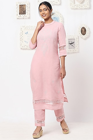 Flamingo Linen Pants by Kaveri