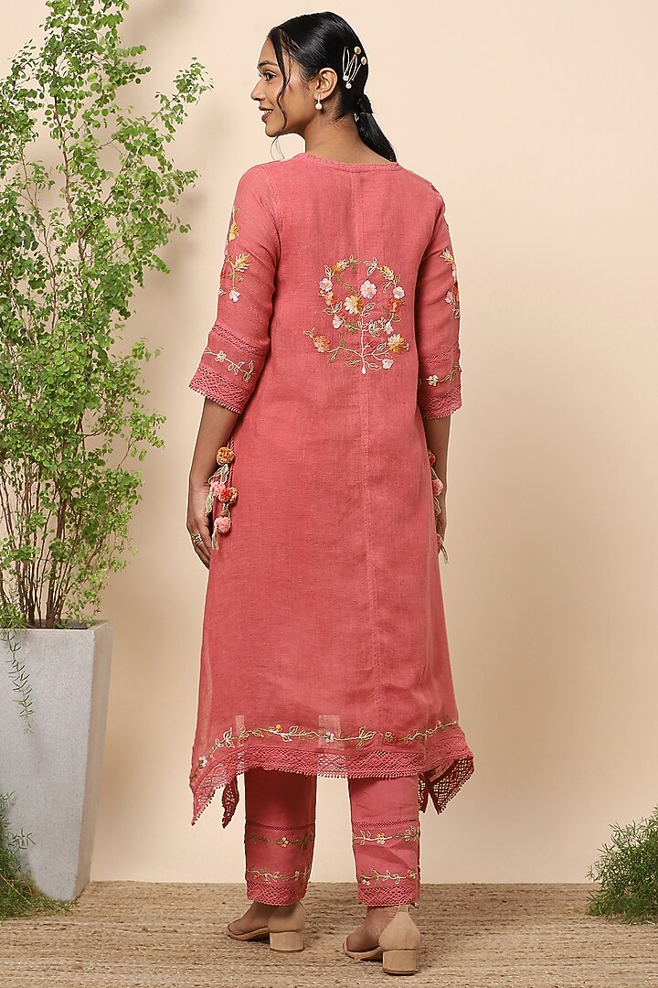 Apricot Embroidered Tunic by Kaveri at Pernia's Pop Up Shop