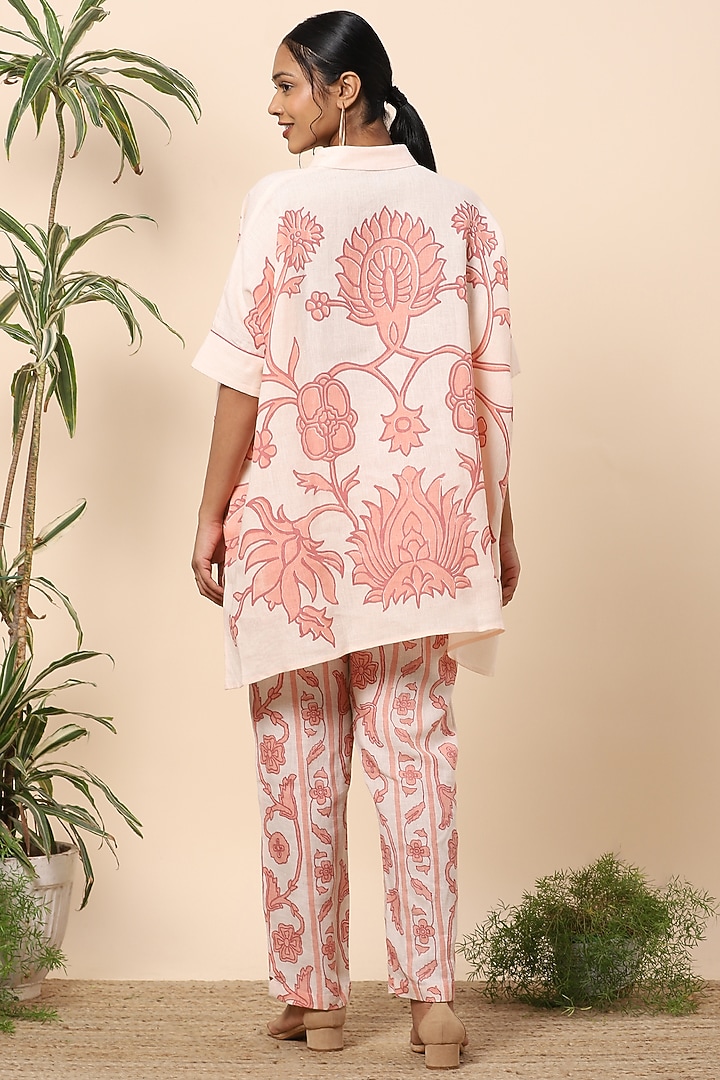 Nude Hand-Printed Pants by Kaveri at Pernia's Pop Up Shop