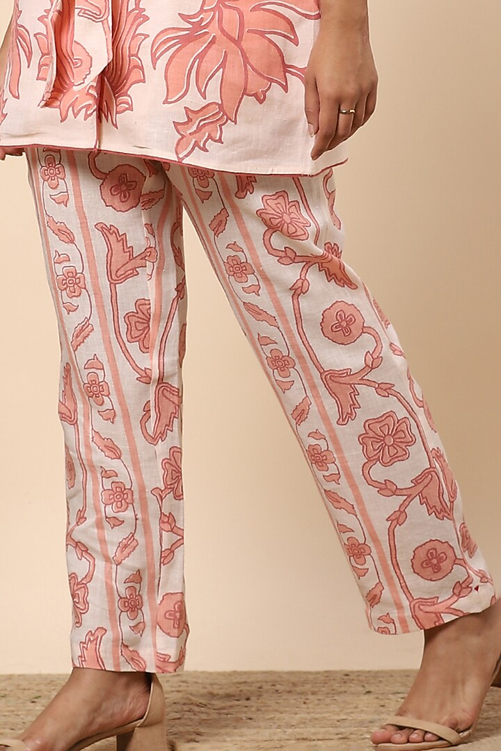 Nude Hand-Printed Pants by Kaveri at Pernia's Pop Up Shop