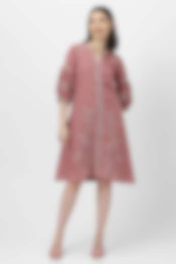 Mauve Linen Vacation Dress by Kaveri at Pernia's Pop Up Shop