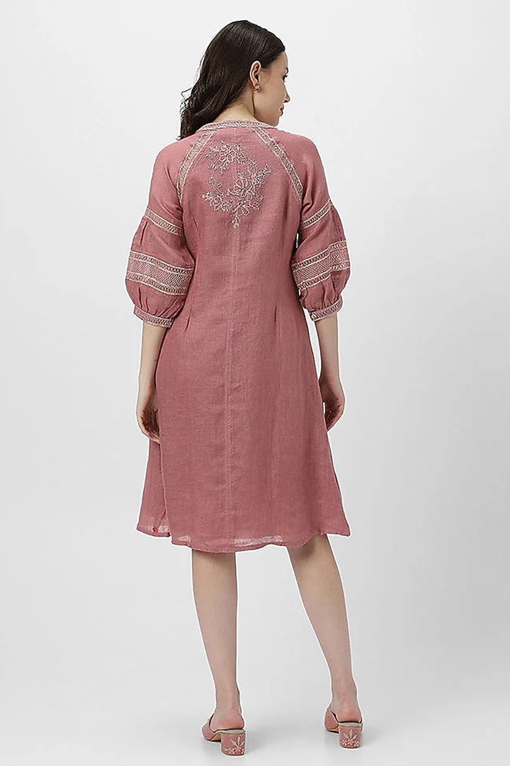 Mauve Linen Vacation Dress by Kaveri at Pernia's Pop Up Shop