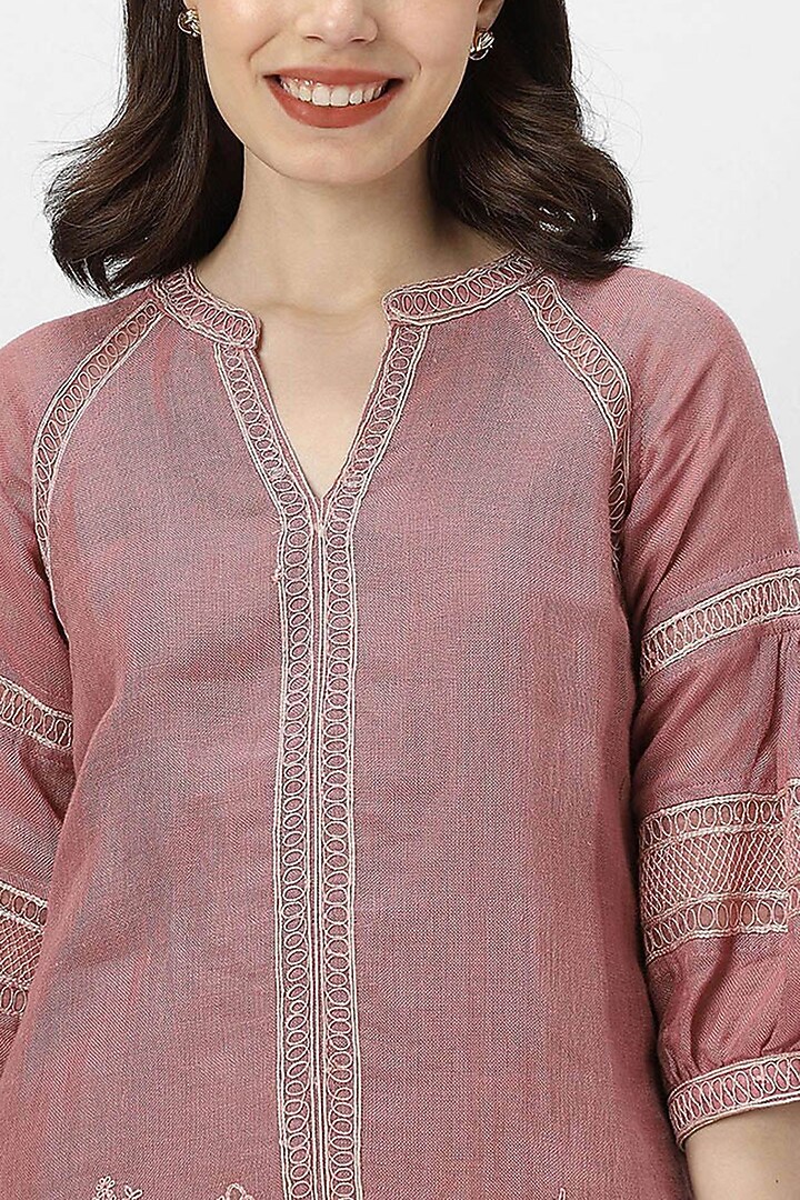 Mauve Linen Vacation Dress by Kaveri at Pernia's Pop Up Shop